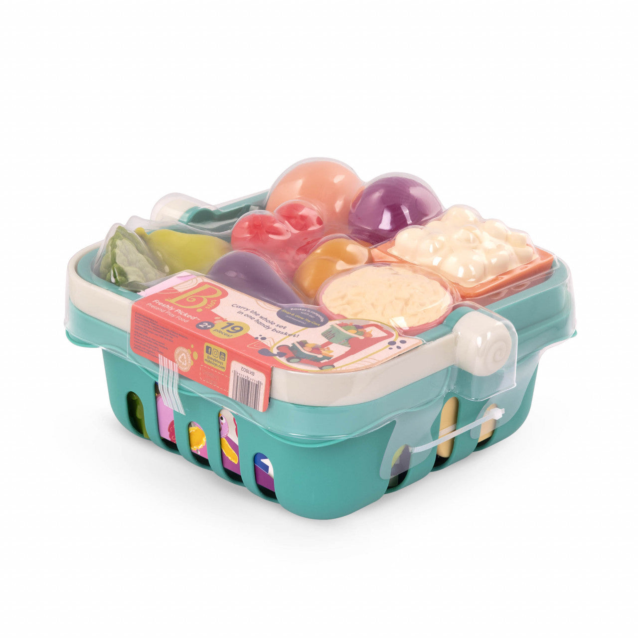 B.Toys 18-Piece Shopping Basket Set