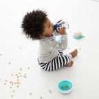 Set of 2 Food Bowls with Lid Teal 200 & 360 ml