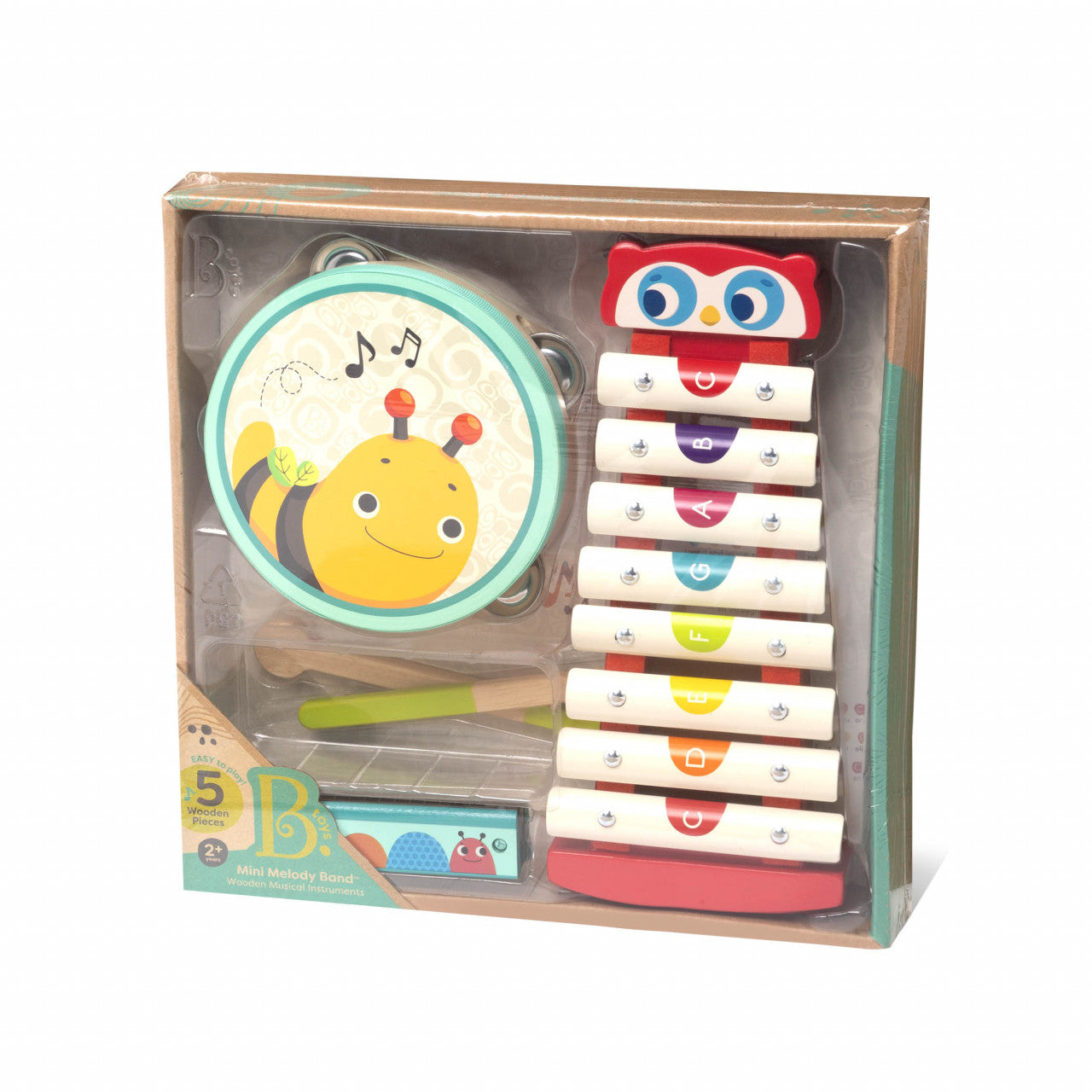 Set 3 instrumente muzicale din lemn B.Toys