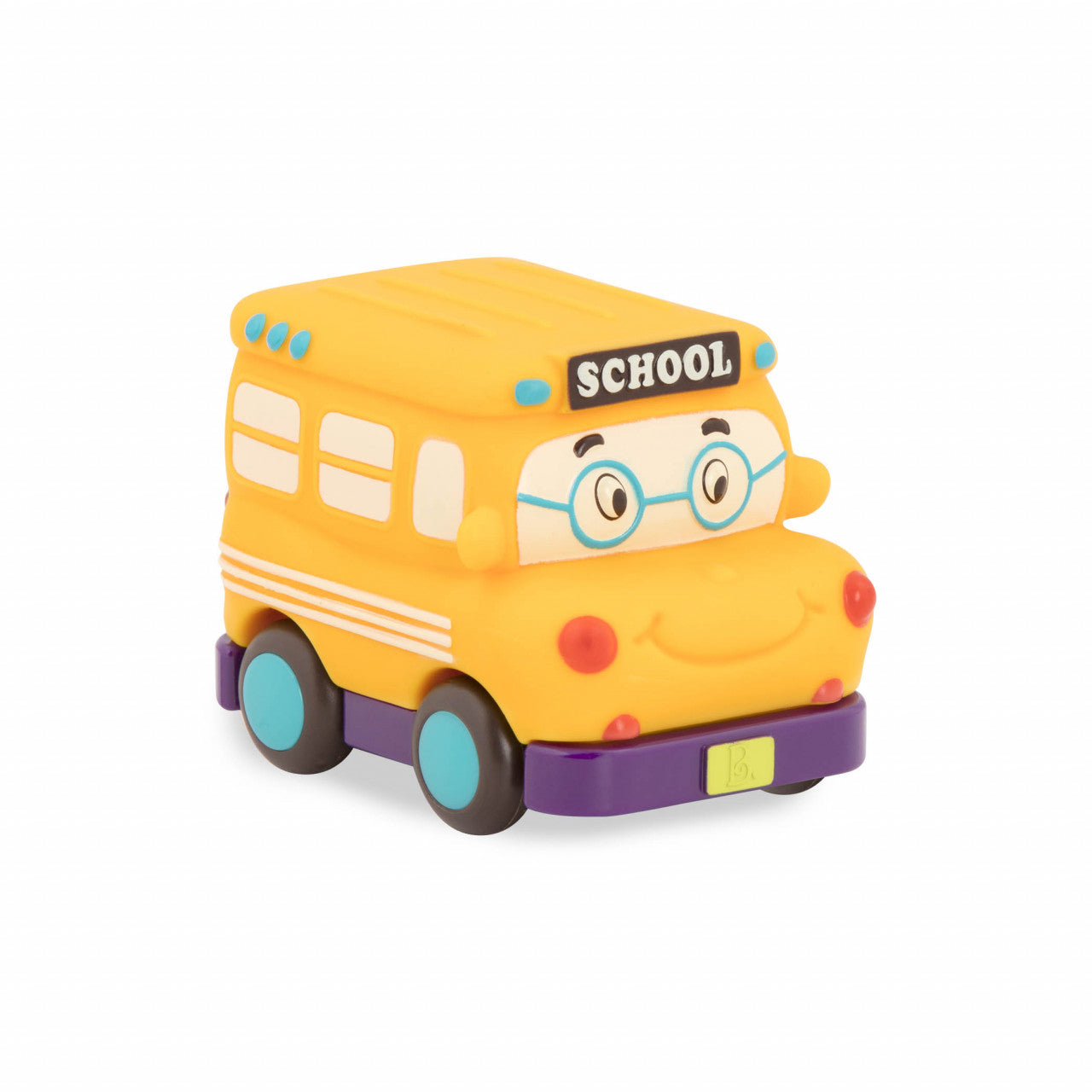 Set 3 mini masinute - curse, politie si autobuz de scoala B.Toys