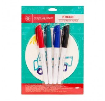 Set of 4 Markers + 3 Laminated Discs for Creative Bowl