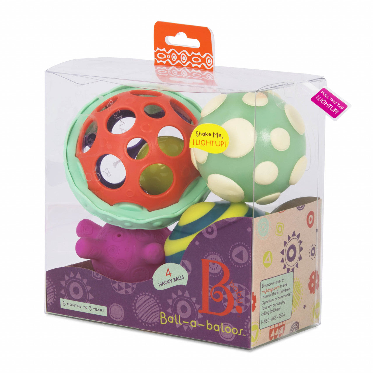Set 4 mingi zornaitori B.Toys