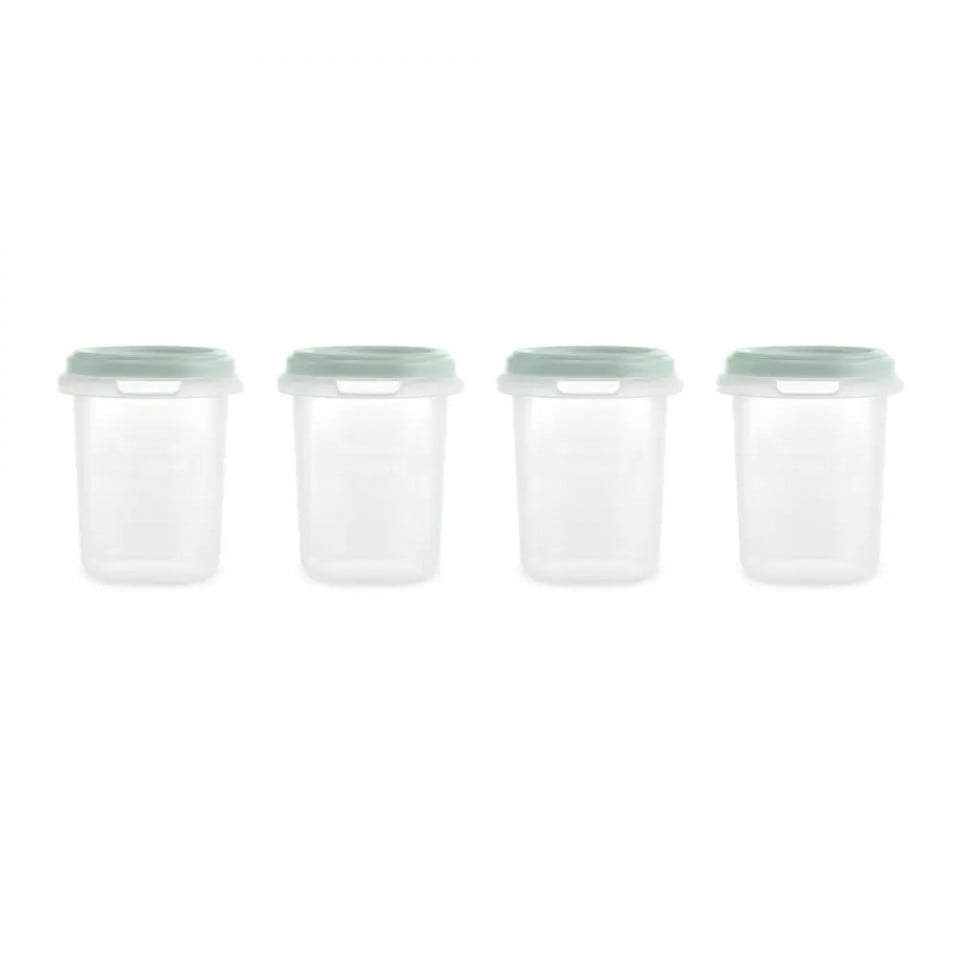 Set 4 recipiente ermetice gradate Miniland Mint 250 ml