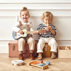 Speedy Monkey Set 5 instrumente muzicale din lemn (L) 3-6 ani certificat FSC pentru micii muzicieni