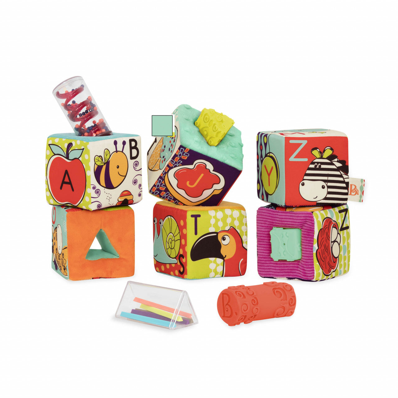 Set 6 cuburi plus ABC B.Toys