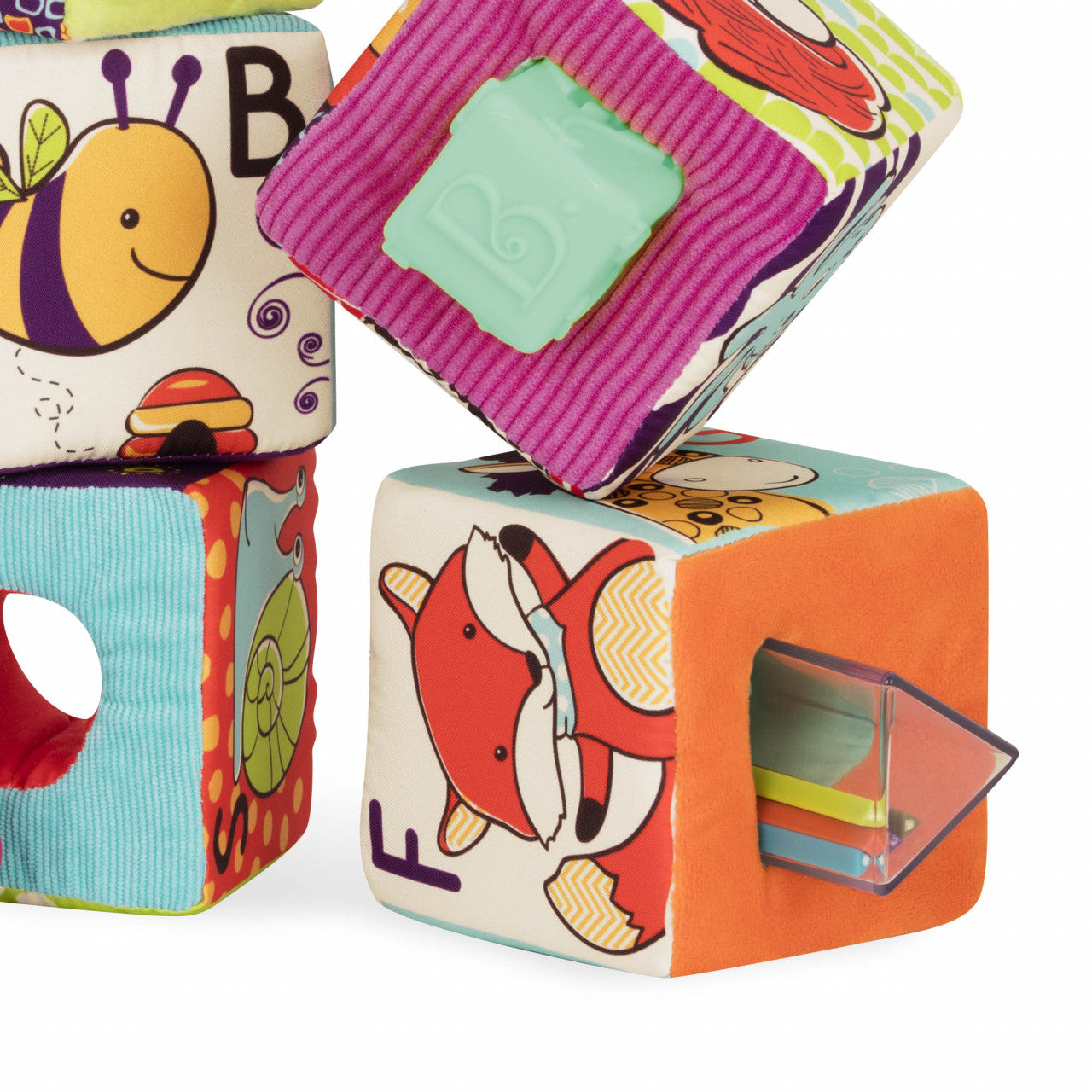 Set 6 cuburi plus ABC B.Toys