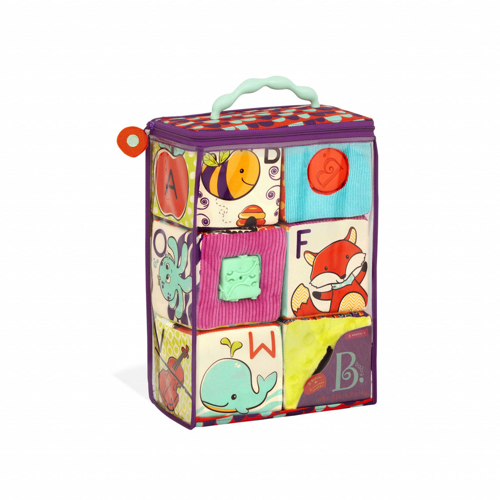 Set of 6 ABC B.Toys Cubes