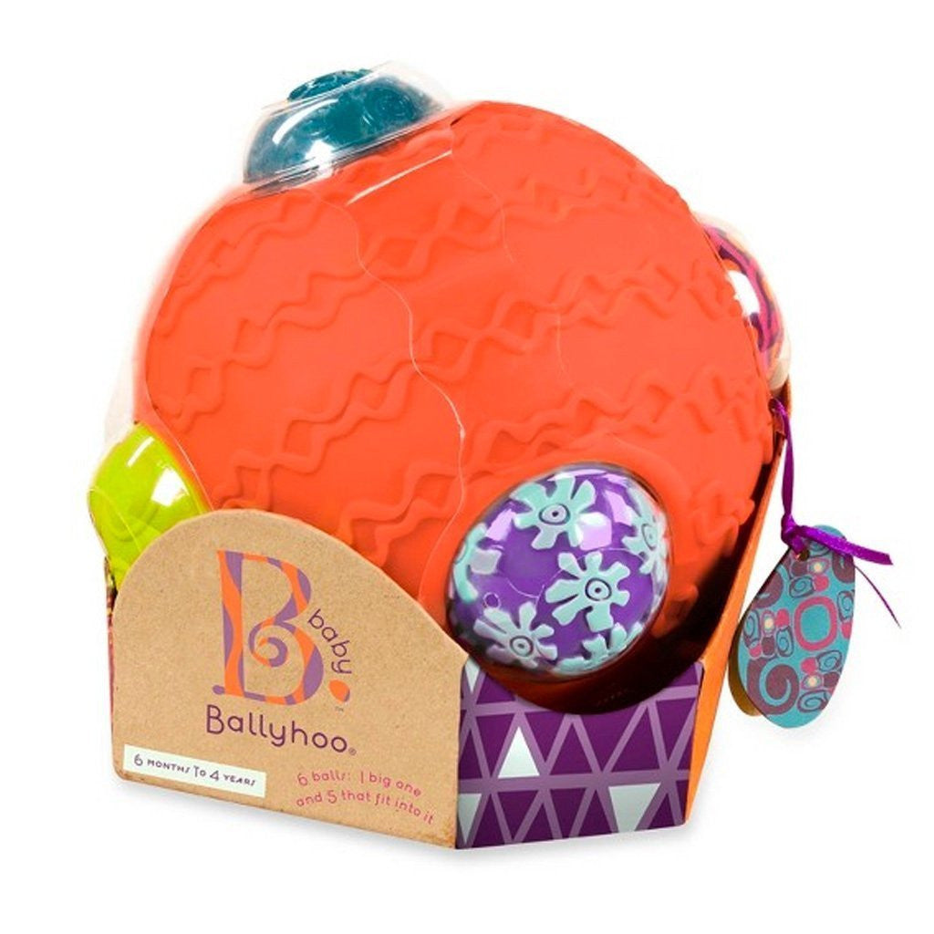 Set of 6 B.Toys colored balls