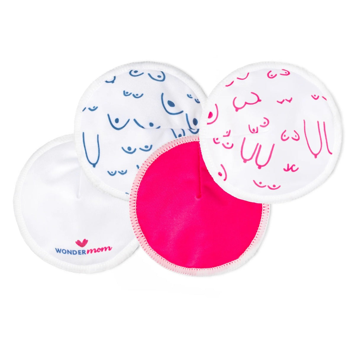 Set 8 protectii pentru san refolosibile, din bambus, WonderMom