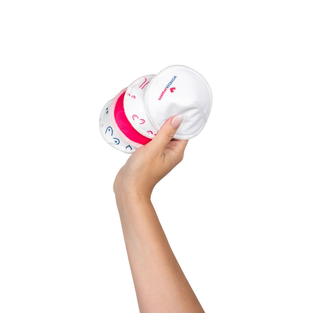 Set 8 protectii pentru san refolosibile, din bambus, WonderMom