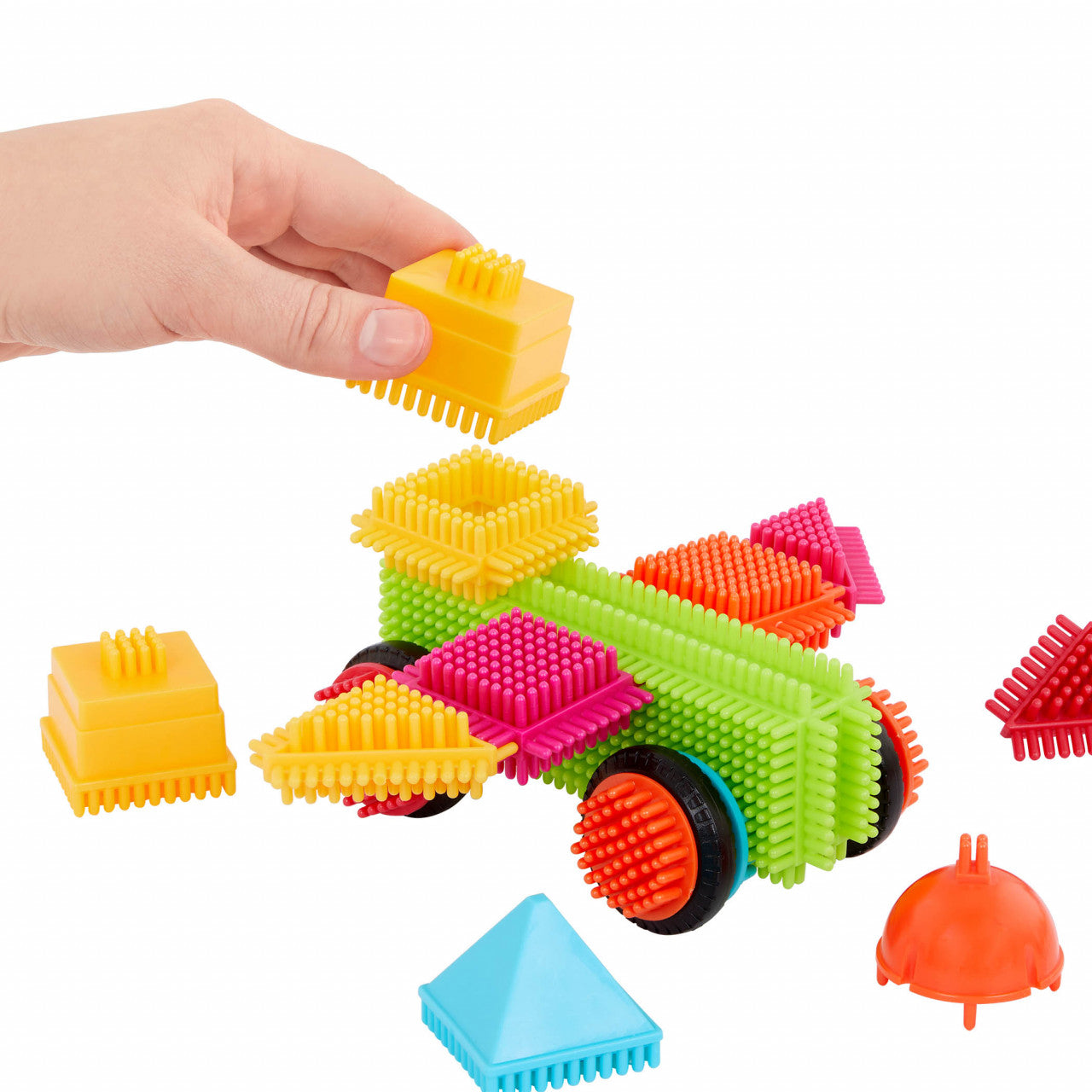 Set 80 cuburi de construit albastru Battat