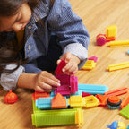 Set 80 cuburi de construit albastru Battat