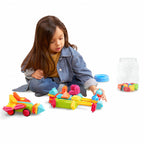 Set 80 cuburi de construit verde Battat