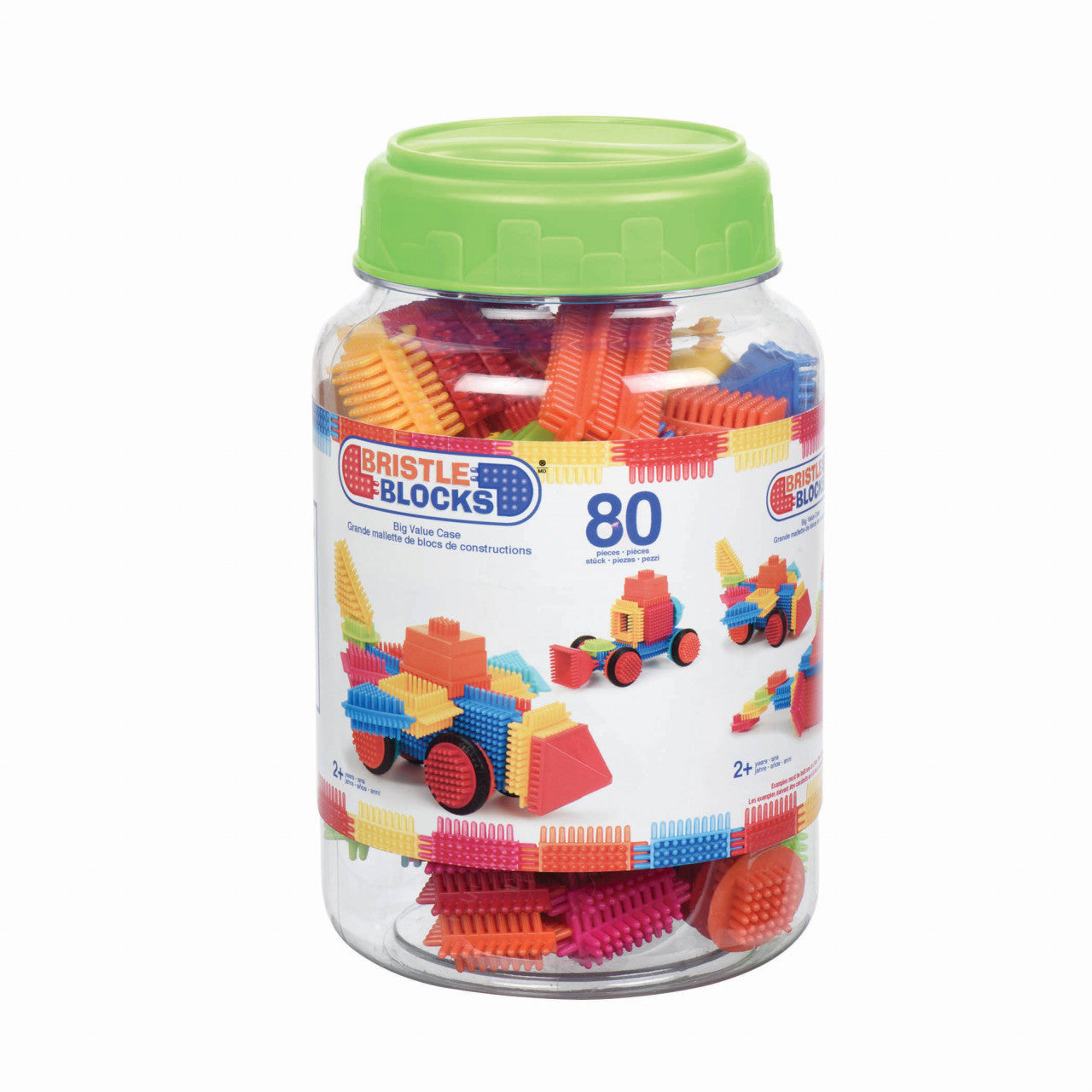 Set 80 cuburi de construit verde Battat