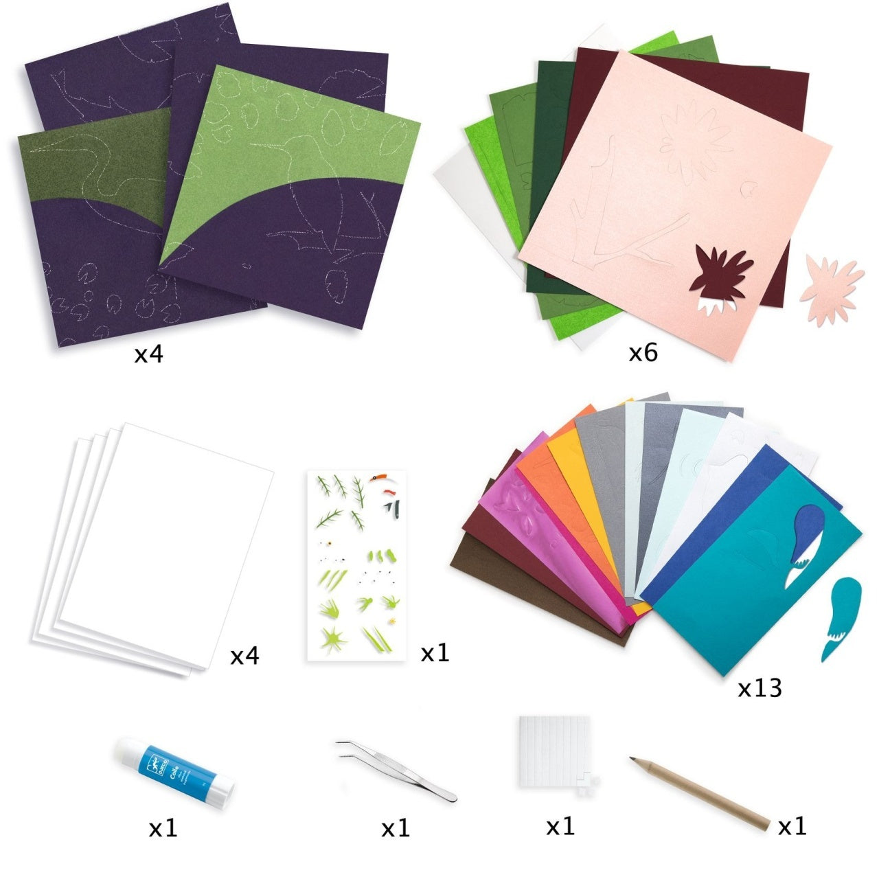 Set creativ 3D din hartie, Djeco