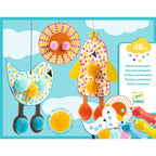 Set creativ de colorat cu pompoane si buline, Djeco
