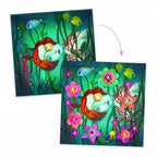 Set creativ Portrete cu flori din hartie, Djeco