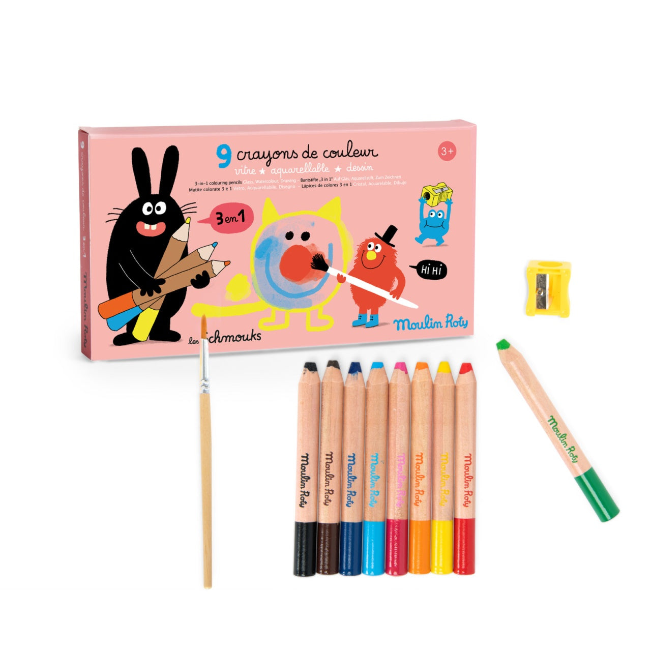 Set creioane colorate multifunctionale, Moulin Roty