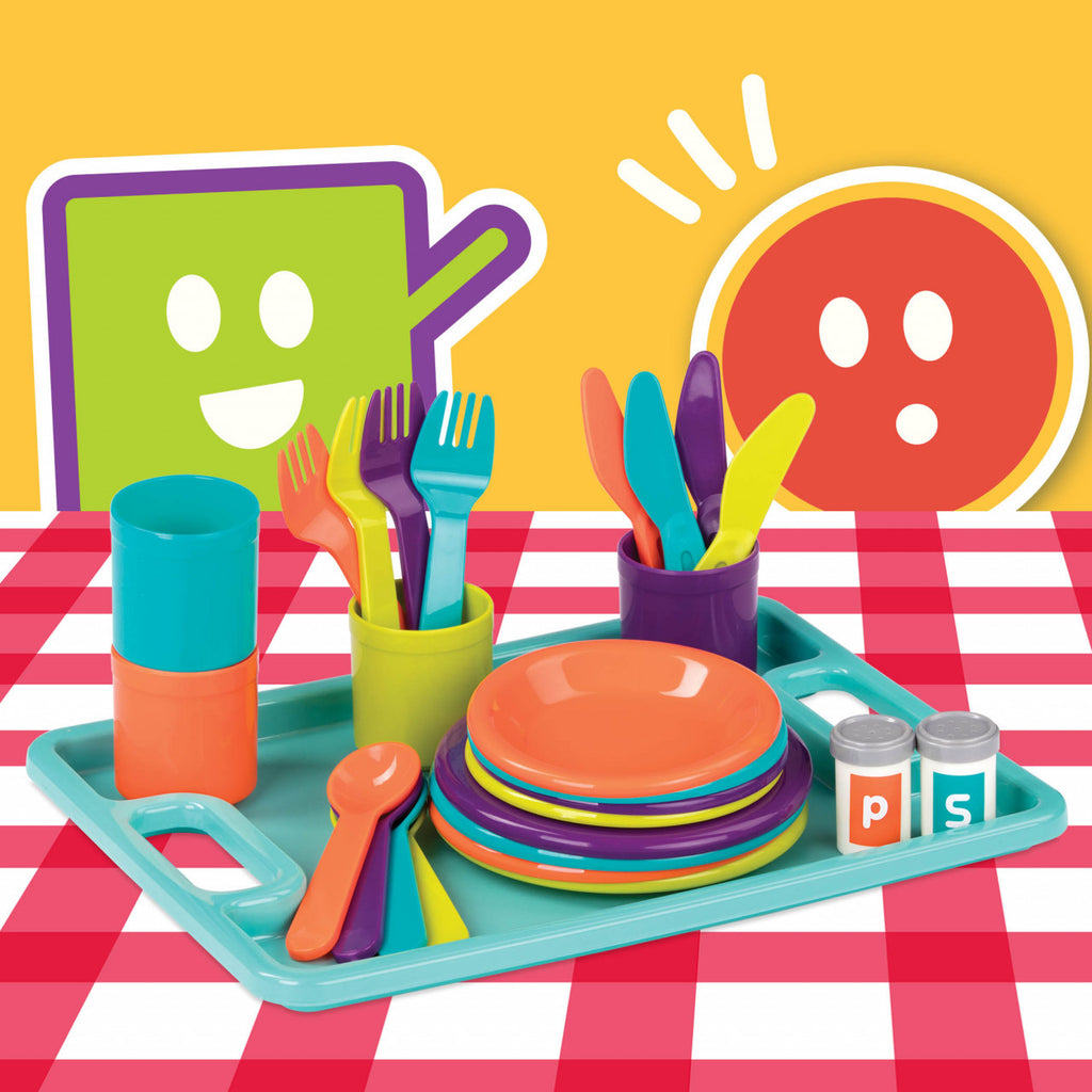 27-Piece Dinner Set for 4 Children Battat