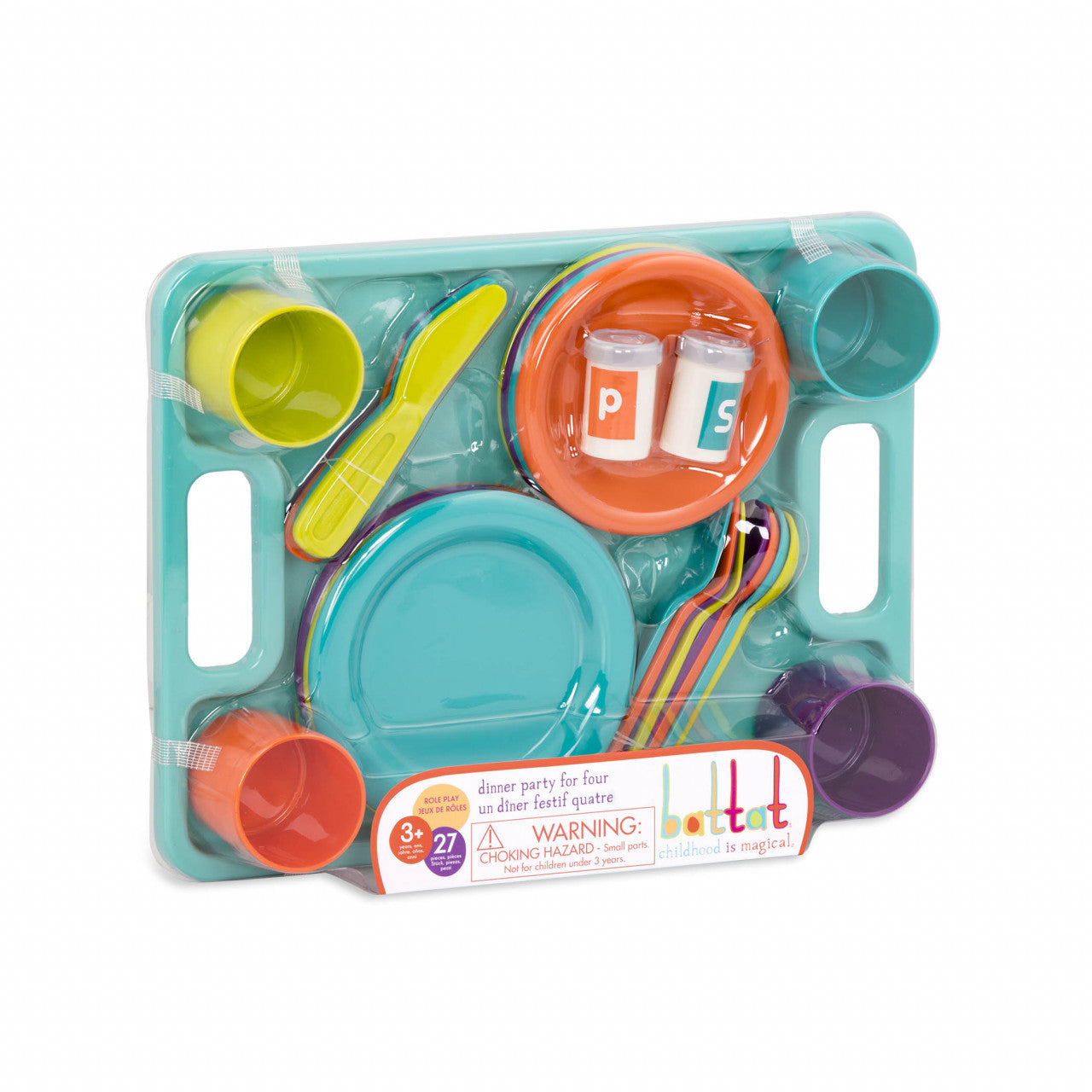 27-Piece Dinner Set for 4 Children Battat