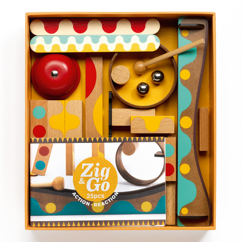 Set de constructie trasee Zig & Go Dring 25 piese, Djeco