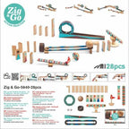 Set de constructie trasee Zig & Go Roll 28 piese, Djeco