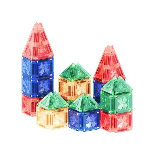 Set de construit cu mini placi magnetice, Cleverclixx