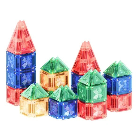 Set de construit cu mini placi magnetice, Cleverclixx