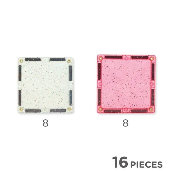 Set magnetic de construit cu placi stralucitoare, Cleverclixx