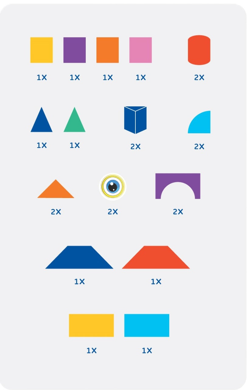 Set magnetic de construit Cubixx, 22 piese