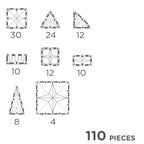 Set magnetic de construit Inventiv 110 piese, Cleverclixx