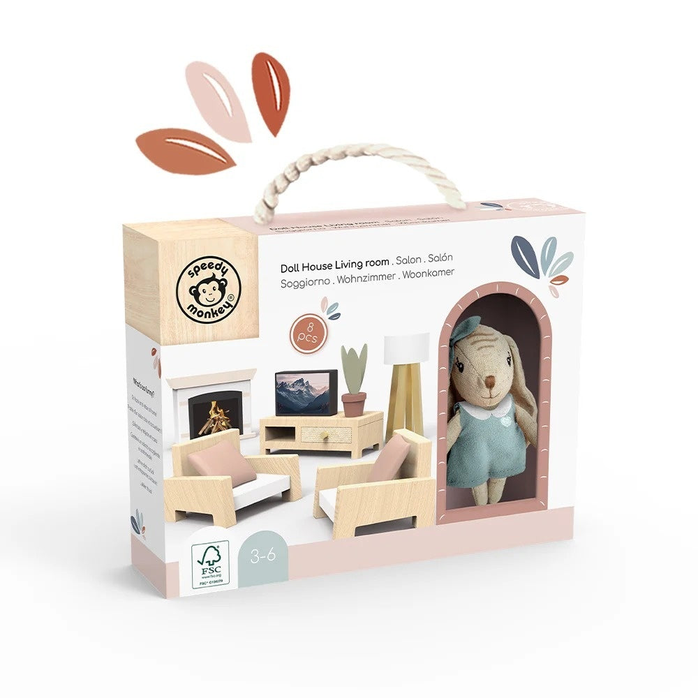 Set mobilier living pentru casa de papusi , Speedy Monkey