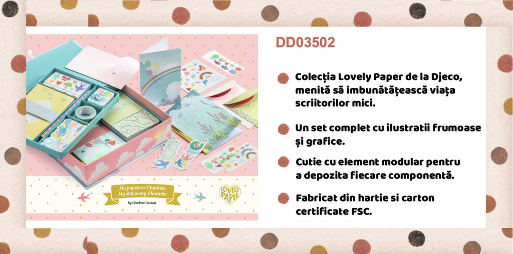 Set papetarie Charlotte, Djeco