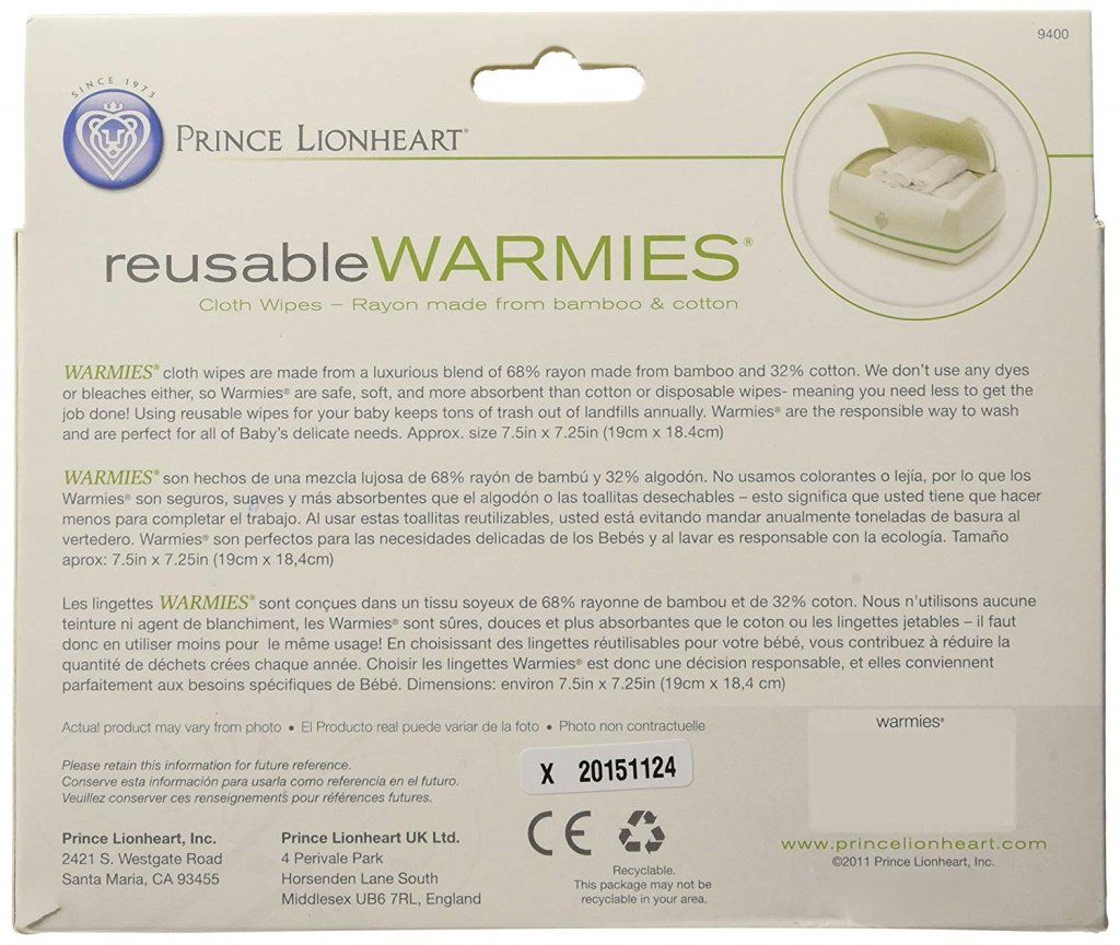 Set Prosopele Refolosibile Bambus si Bumbac Warmies