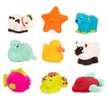 BToys Set 9 jucării de baie animale Squish & Splash, peste 10 luni