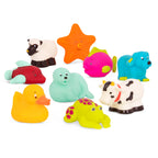 BToys Set 9 jucării de baie animale Squish & Splash, peste 10 luni