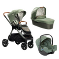 Joie - Carucior pentru copii multifunctional 3 in 1 Finiti Signature Pine/Laurel (Carucior Finiti Pine+ Landou Ramble XL Pine+ scoica i-Snug Laurel)