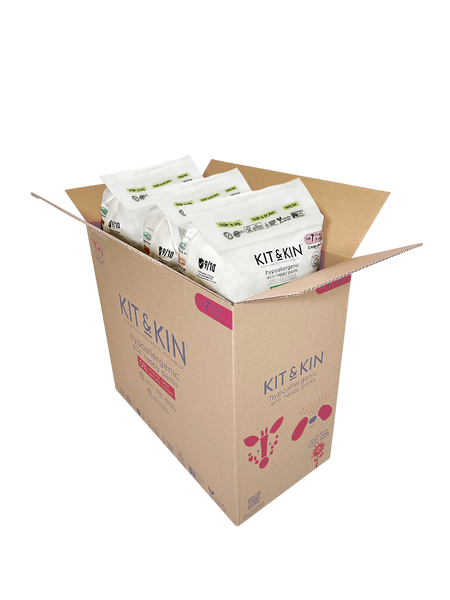 Scutece Hipoalergenice Eco Kit&Kin Chilotel l XXL, Marimea 7, 17 kg+, 96 buc
