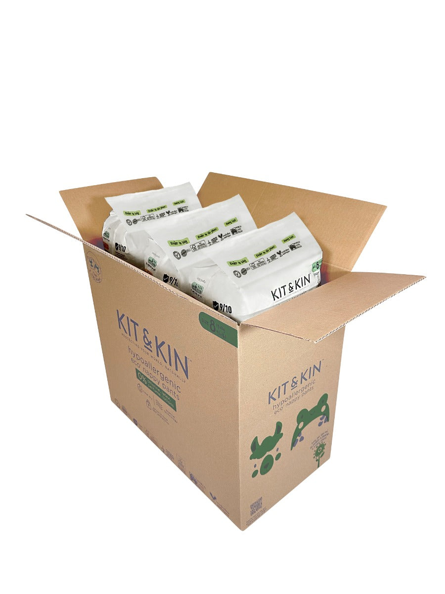 Eco-Friendly Hypoallergenic Diapers Kit&Kin Pull-Up Pants YP2, Size 8, 19 kg+, 84 count