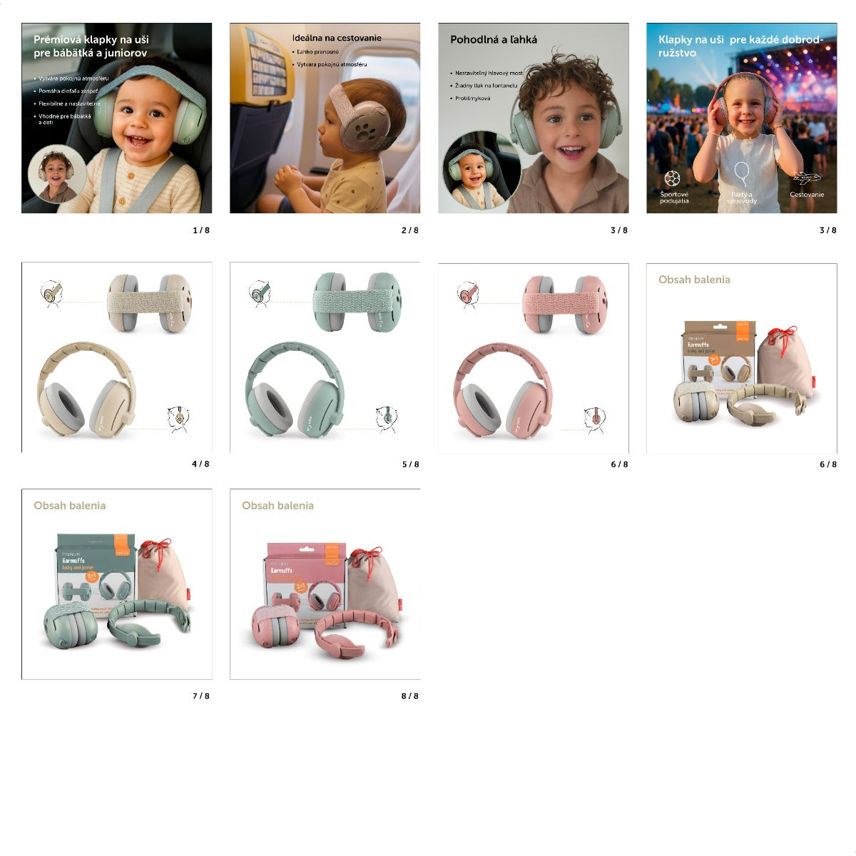 Casti antifonice copii EARMUFFS bej