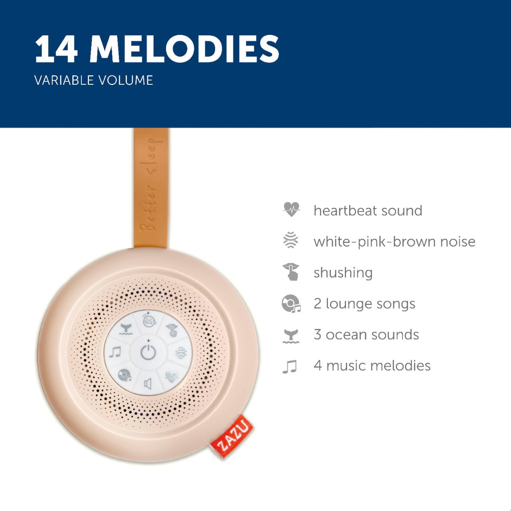 Portable Soothing Toy Suzy Deluxe, 14 Melodies, Zazu Kids