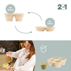 Babymoov - Set recipiente din silicon si feeder pentru bebelusi