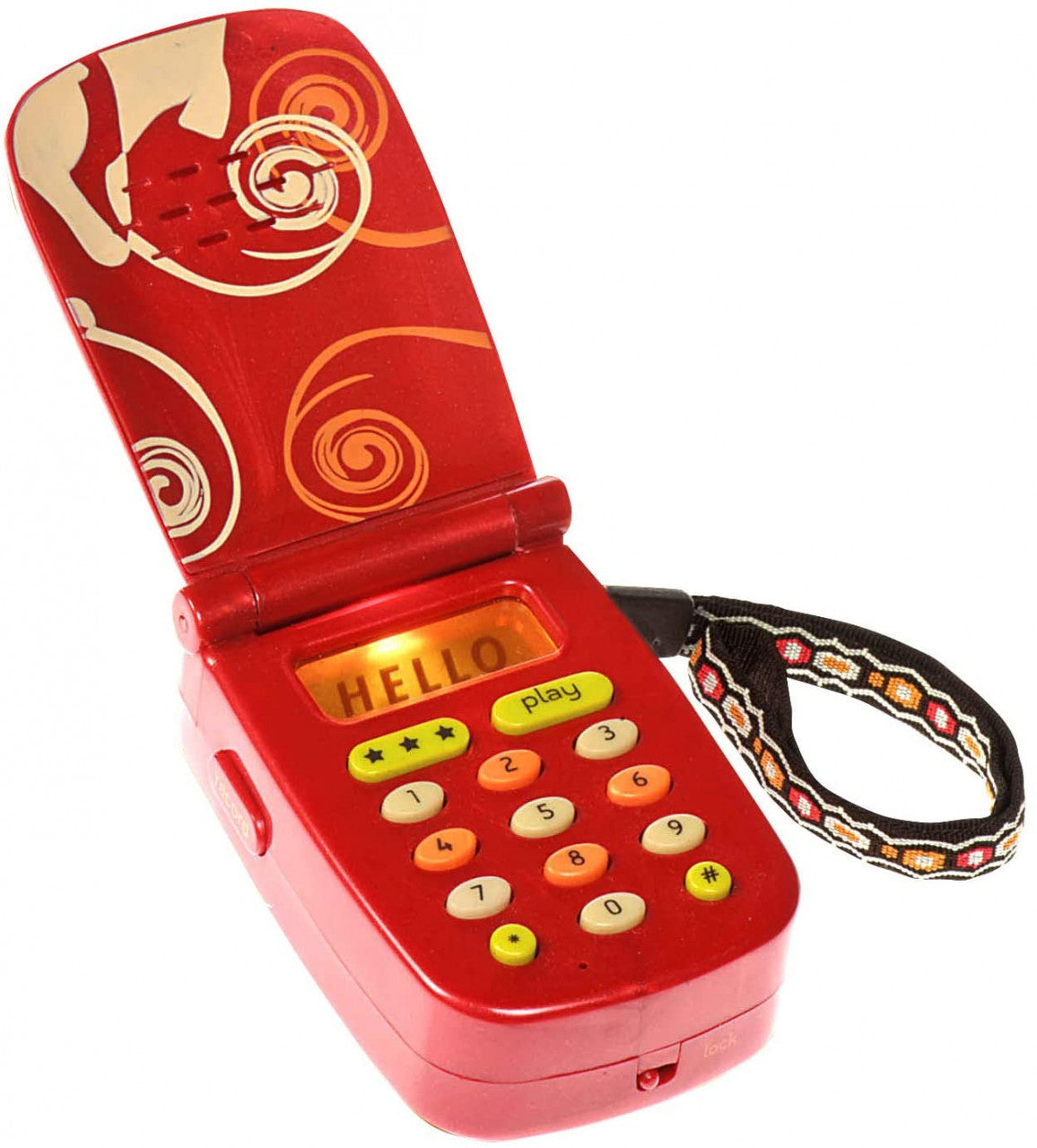 Musical flip phone, red, B.Toys