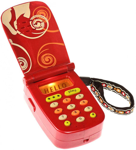 Telefon muzical cu clapeta rosu B.Toys