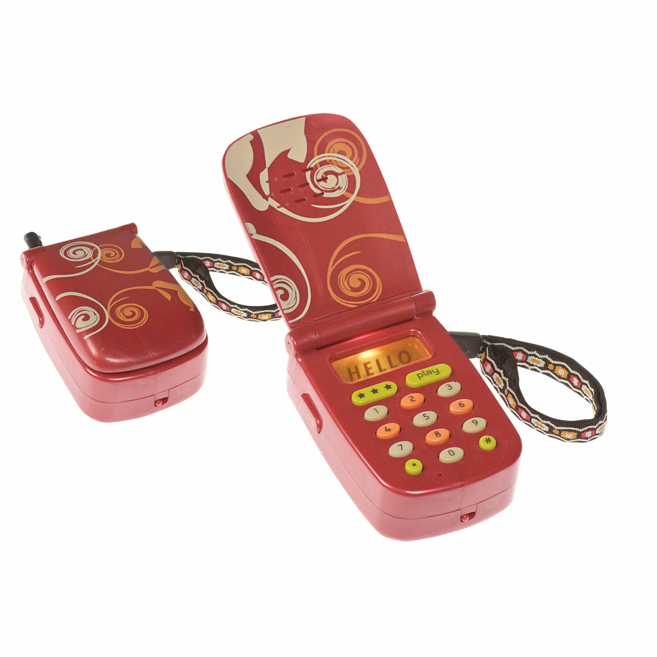 Musical flip phone, red, B.Toys