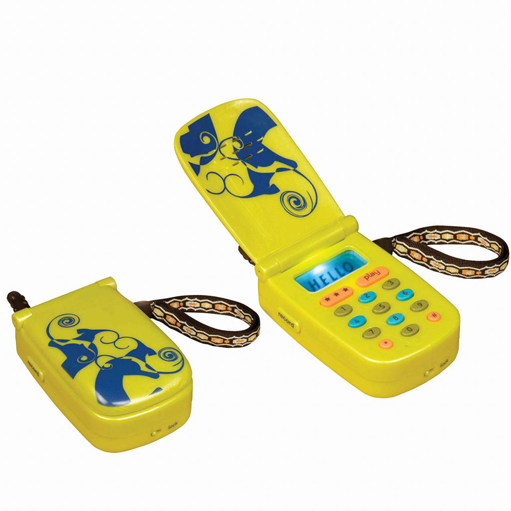 Telefon muzical cu clapeta verde B.Toys