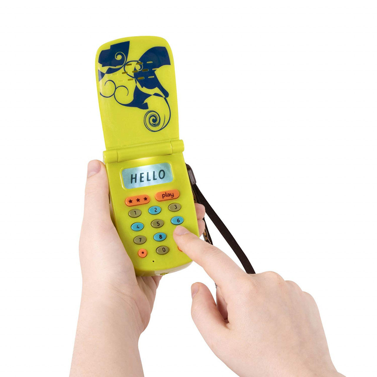 Telefon muzical cu clapeta verde B.Toys