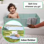 Ingenuity - Cadita pliabila pentru calatorii Tuckaway Travel Tub Sage