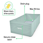 Ingenuity - Cadita pliabila pentru calatorii Tuckaway Travel Tub Sage
