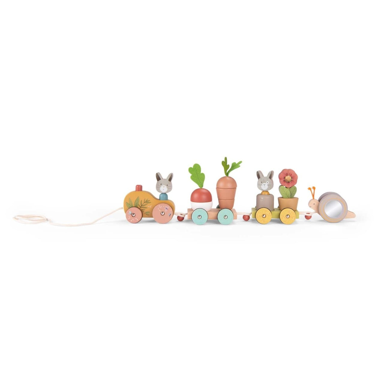 Trenulet din lemn cu activitati, Moulin Roty